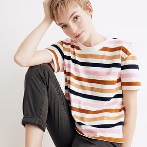 Easy Crop Tee in Beatrice Stripe